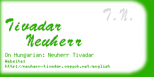 tivadar neuherr business card